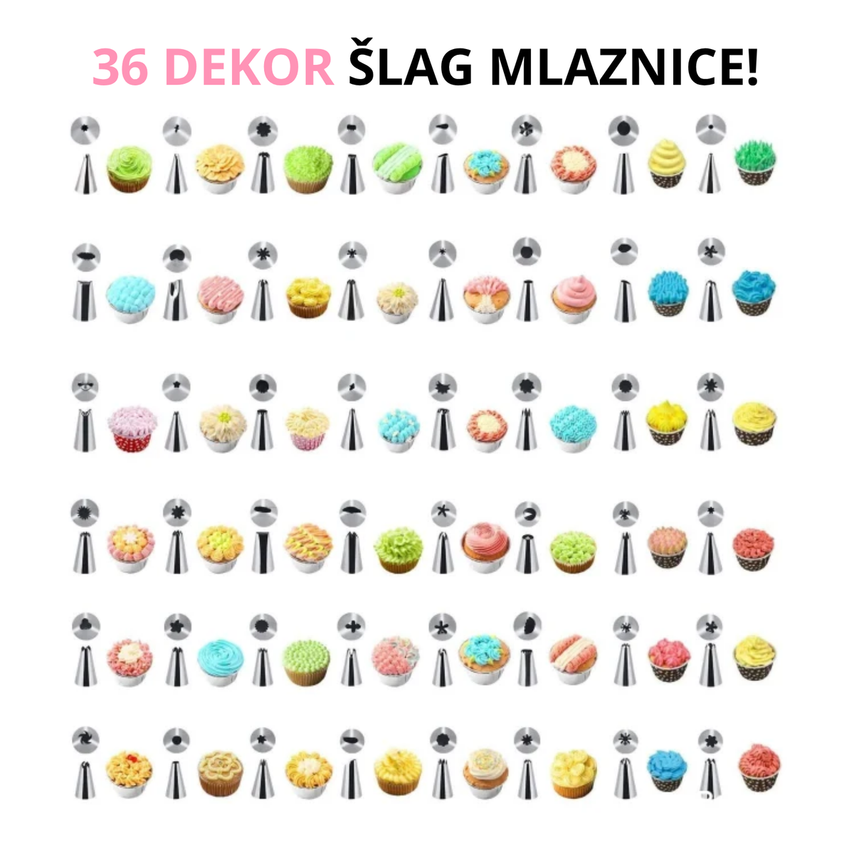 Komplet za dekoraciju torti i kolača - 66 delova