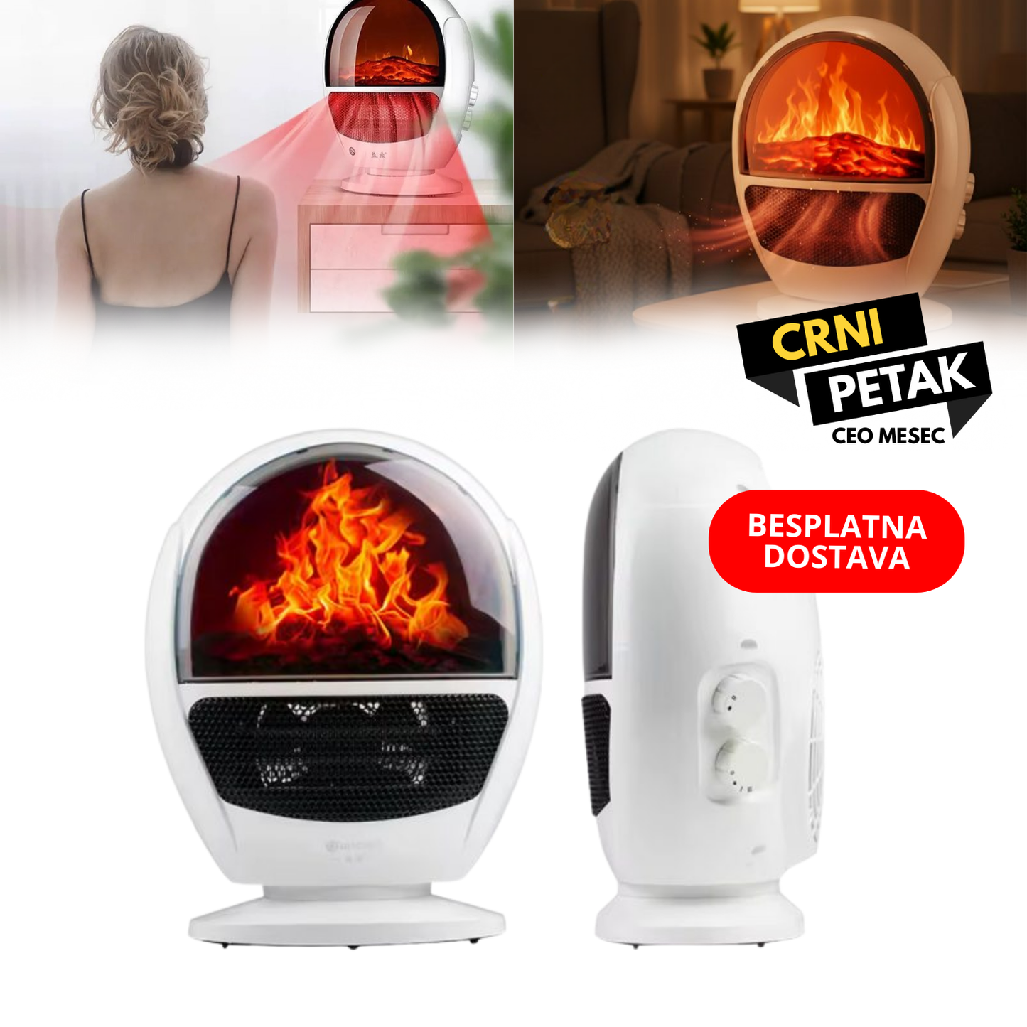 Palmenko - 4 u 1 LED Plamen Grejalica