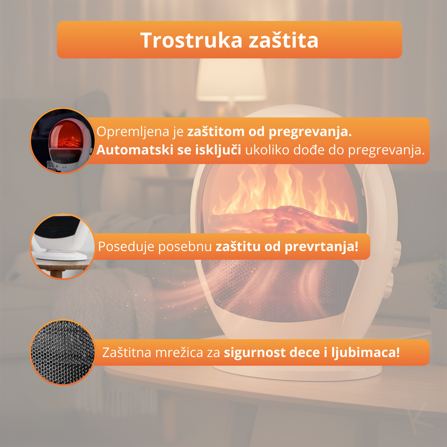 Palmenko - 4 u 1 LED Plamen Grejalica