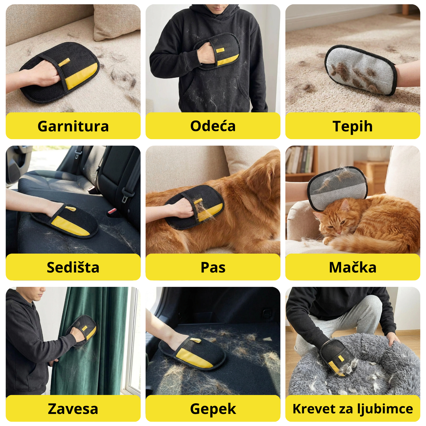 PetGlove - 2u1 rukavica za skupljanje dlaka - 1 + 1 Gratis