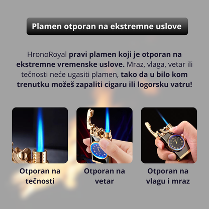 HronoRoyal - Upaljač sa mehaničkim satom