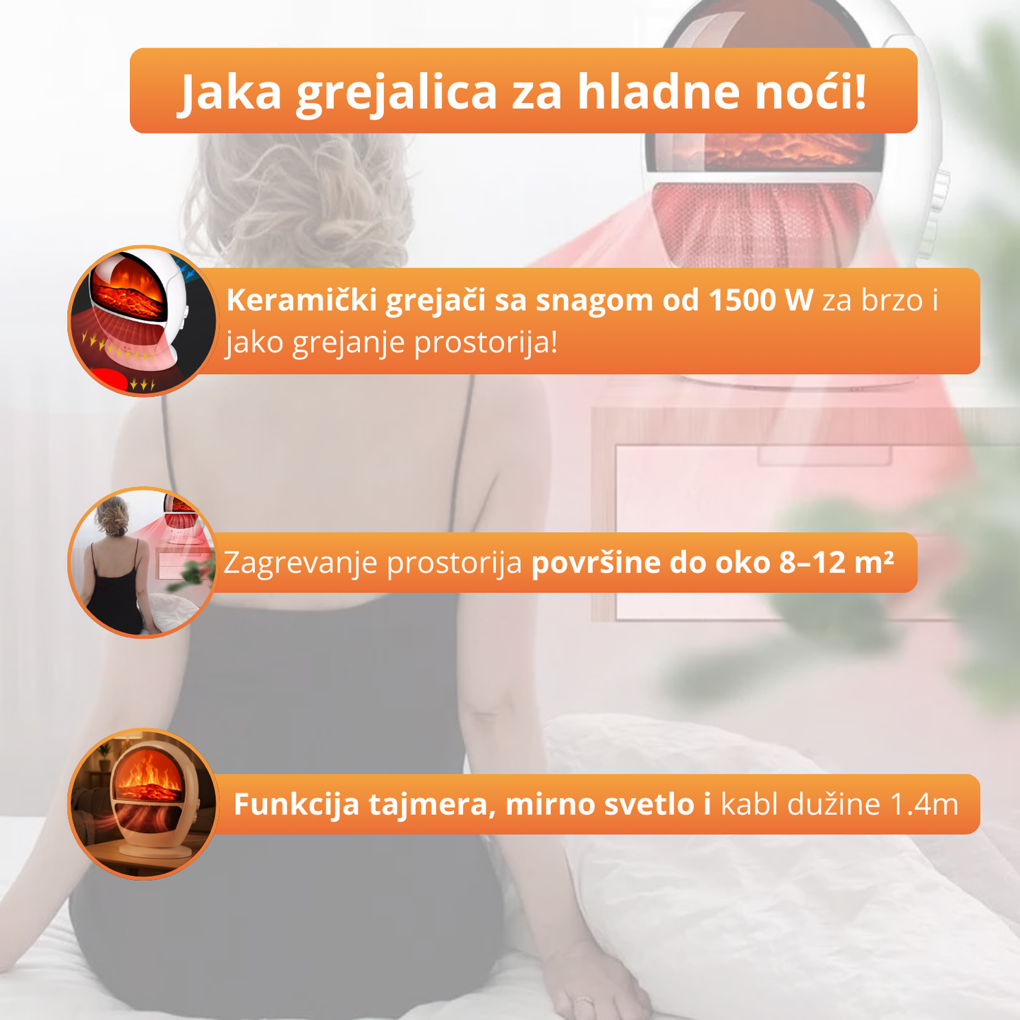 Palmenko - 4 u 1 LED Plamen Grejalica