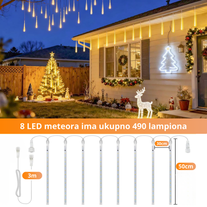 MagicLights - LED Zvezde Padalice (Set od 8 komada)